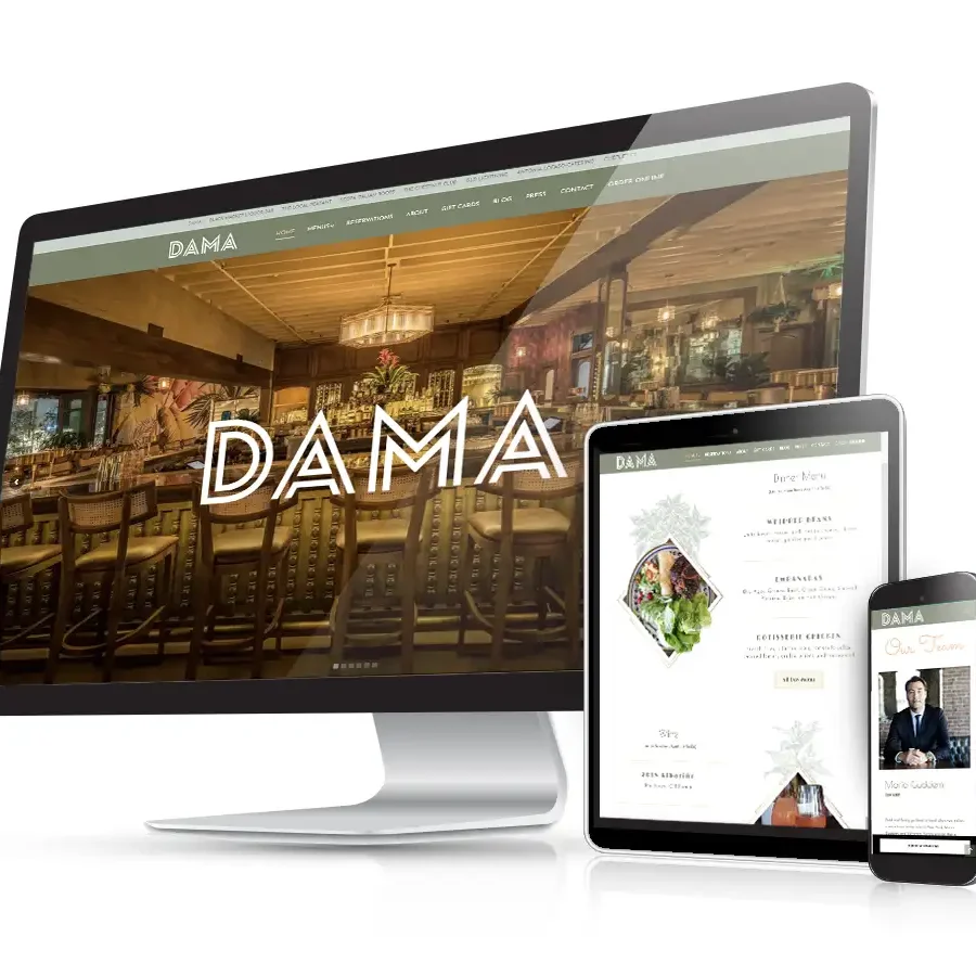 restaurant website design