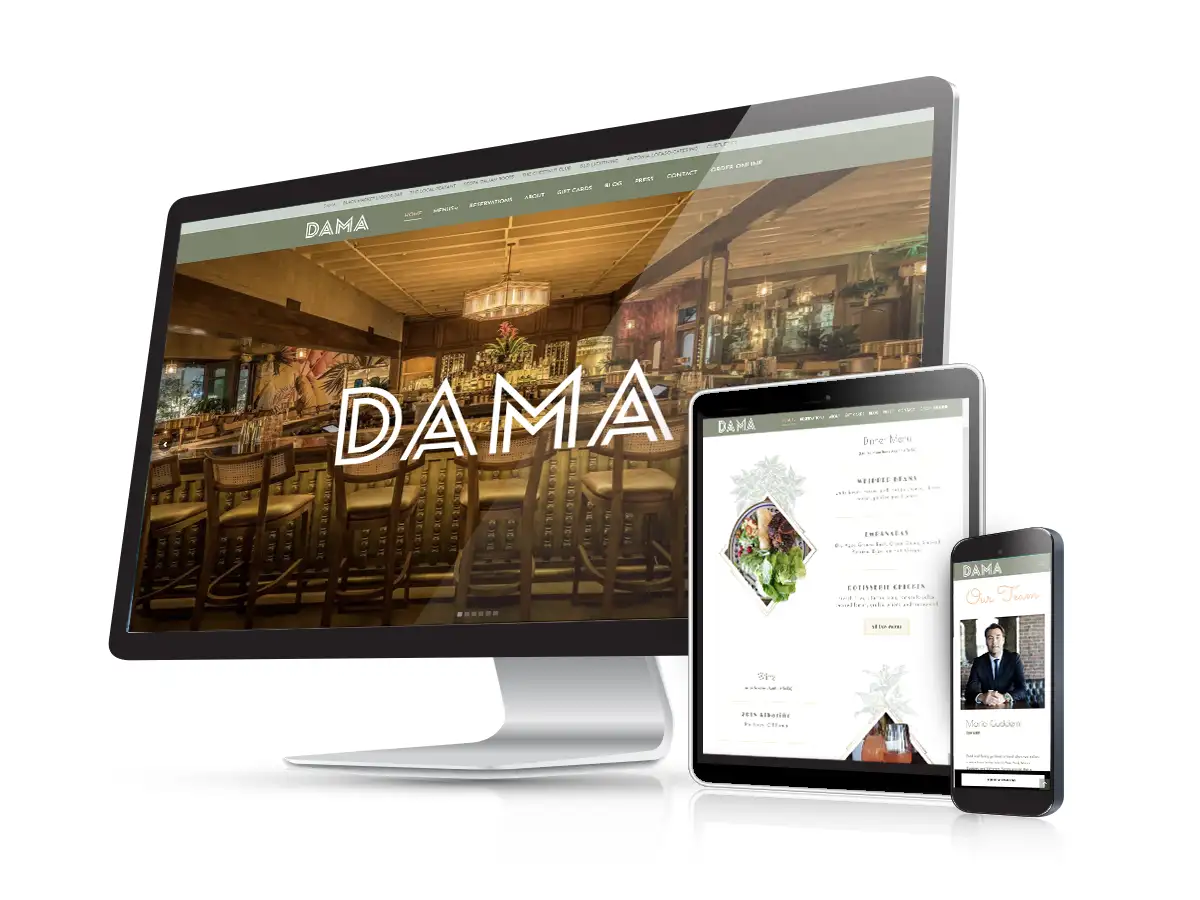 restaurant website design