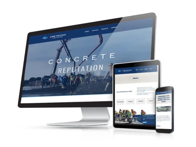 concrete company website design